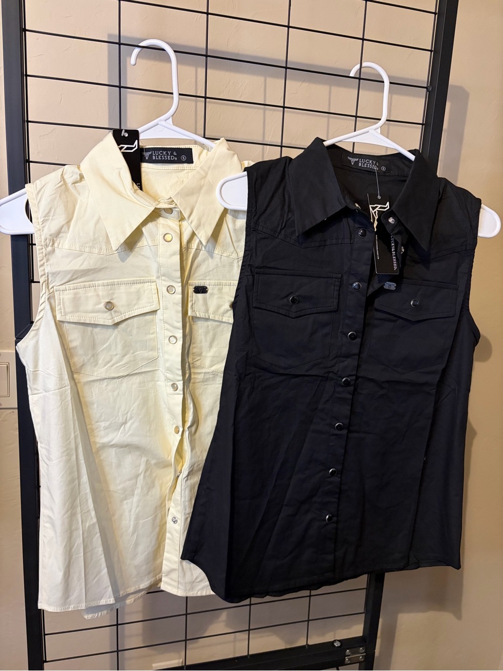 NWT lucky and blessed sleeveless shirts